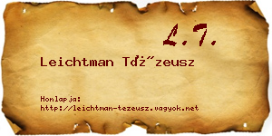 Leichtman Tézeusz névjegykártya